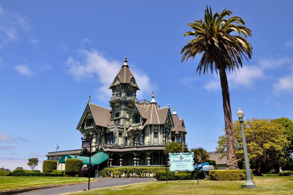 Carson Mansion in Eureka along California's Redwoods and Beaches