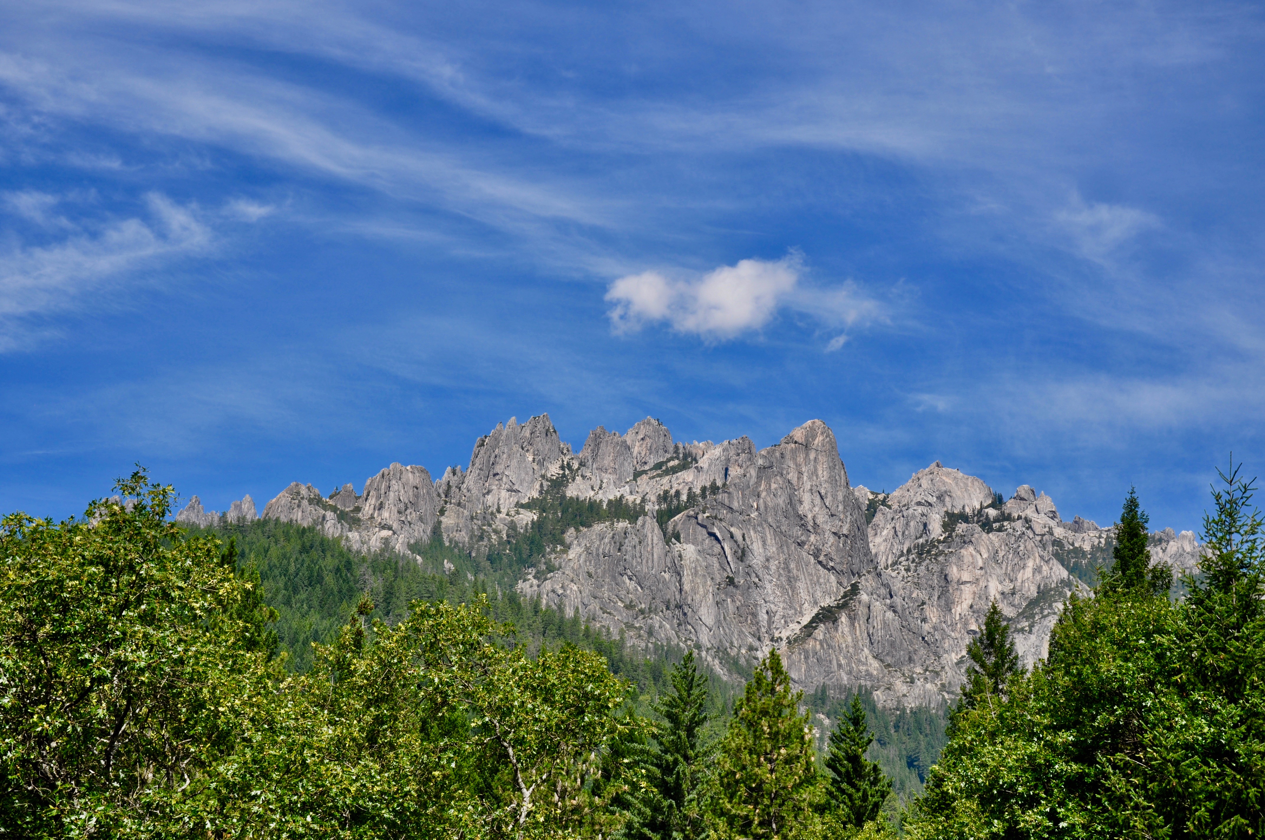 View of Castle Crags near Dunsmuir, California